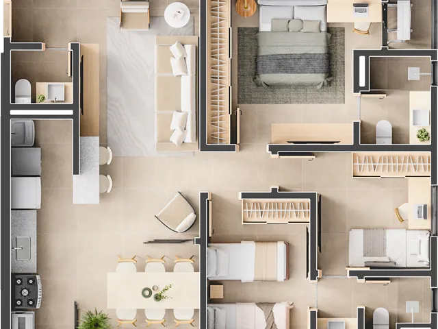 Imagem 15: Louvre du Parc Apartamento com 3 dormitórios