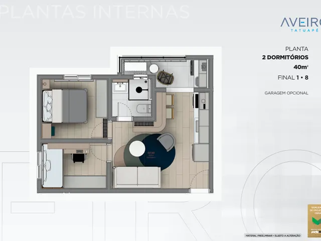 Imagem 15: Aveiro Tatuapé Flat / studio com 1 dormitório