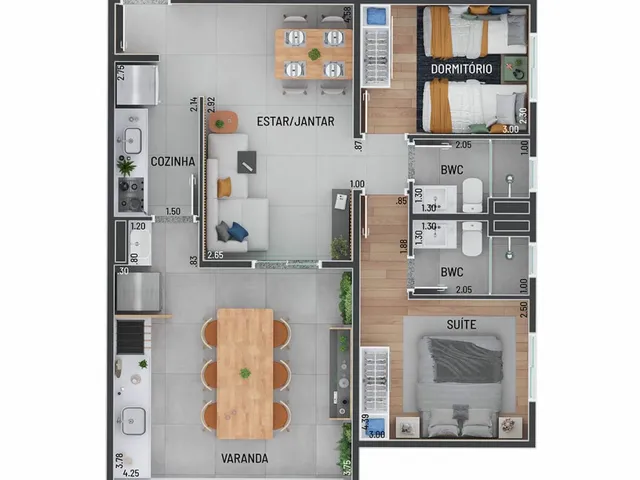 Imagem 4: Harmonia Class Apartamento com 2 dormitórios