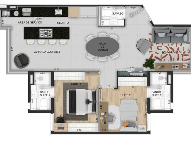 Imagem 5: Forma Apartamento com 3 dormitórios