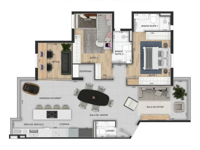 Imagem 7: Forma Apartamento com 3 dormitórios