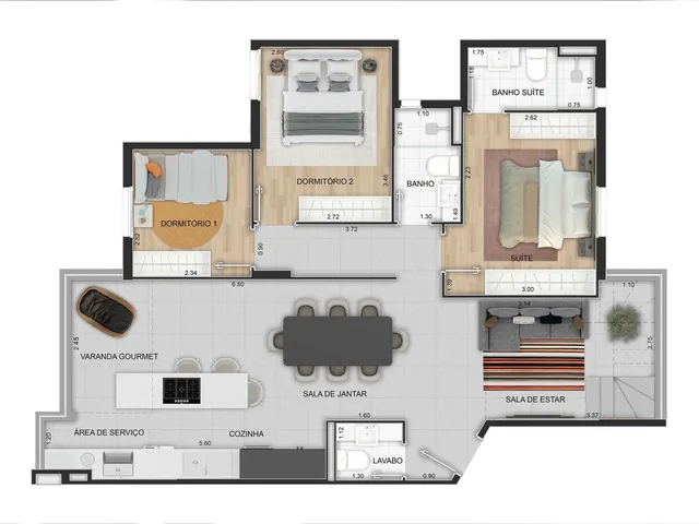 Imagem 10: Forma Apartamento com 3 dormitórios