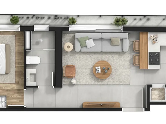 Imagem 7: Brise Apartamento com 2 dormitórios