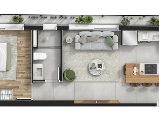 Imagem 8: Brise Apartamento com 2 dormitórios