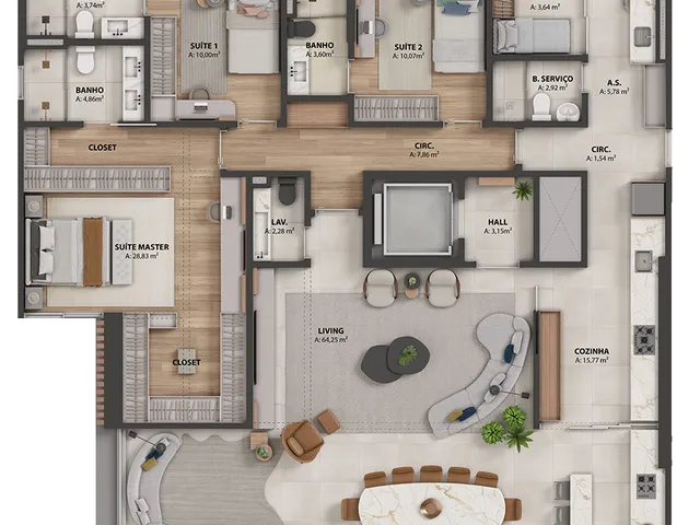 Imagem 5: Soul For Life Apartamento com 4 dormitórios