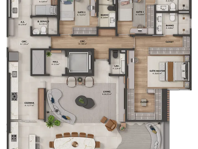 Imagem 6: Soul For Life Apartamento com 4 dormitórios
