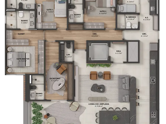 Imagem 7: Soul For Life Apartamento com 4 dormitórios