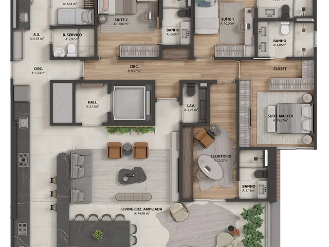Imagem 8: Soul For Life Apartamento com 4 dormitórios