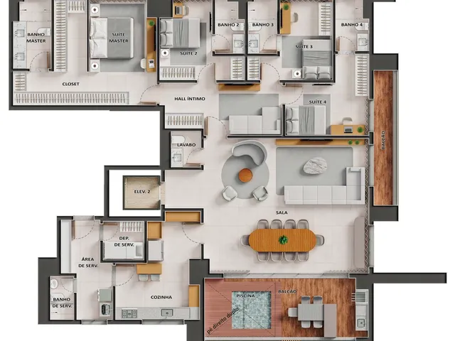 Imagem 13: City House Apartamento com 4 dormitórios