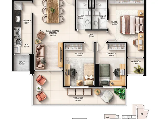 Imagem 5: Kalea Residence Apartamento com 3 dormitórios