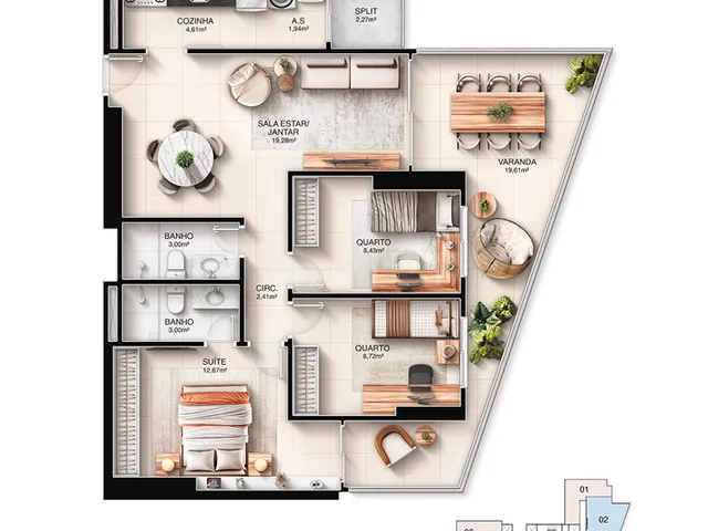 Imagem 6: Kalea Residence Apartamento com 3 dormitórios