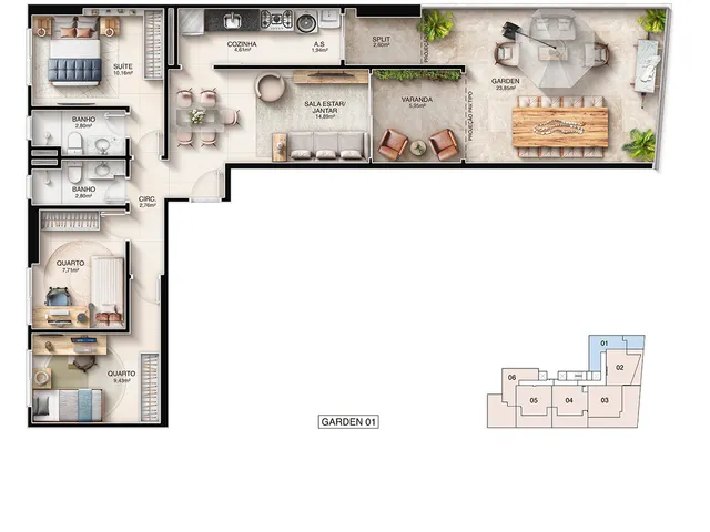 Imagem 7: Kalea Residence Apartamento com 3 dormitórios
