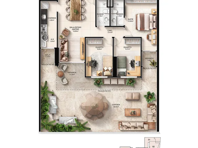 Imagem 11: Kalea Residence Apartamento com 3 dormitórios