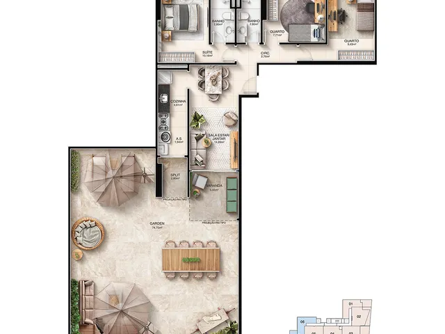 Imagem 12: Kalea Residence Apartamento com 3 dormitórios