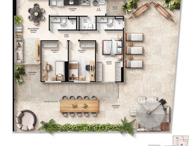 Imagem 13: Kalea Residence Apartamento com 3 dormitórios