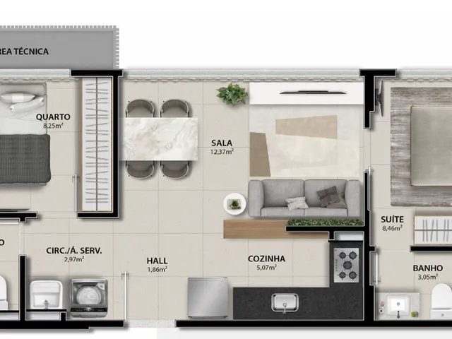 Imagem 2: AIR@225 Apartamento com 2 dormitórios