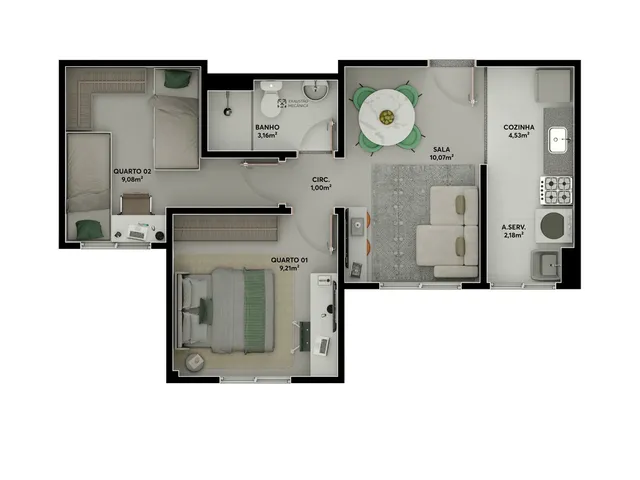 Imagem 5: Vista Tropical Apartamento com 2 dormitórios