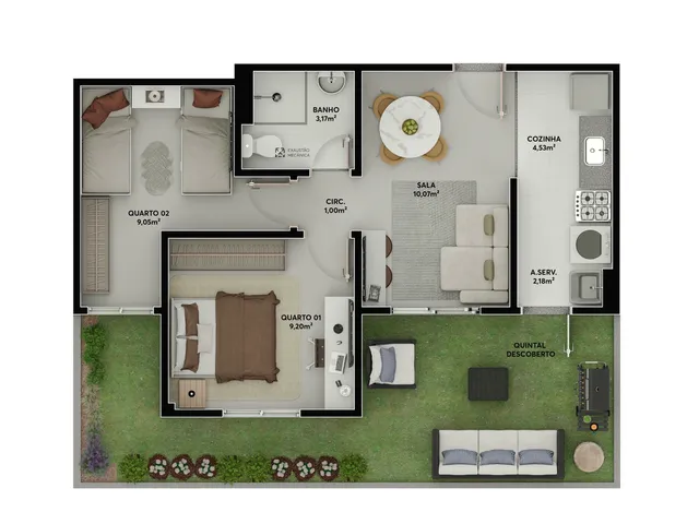 Imagem 10: Vista Tropical Apartamento com 2 dormitórios