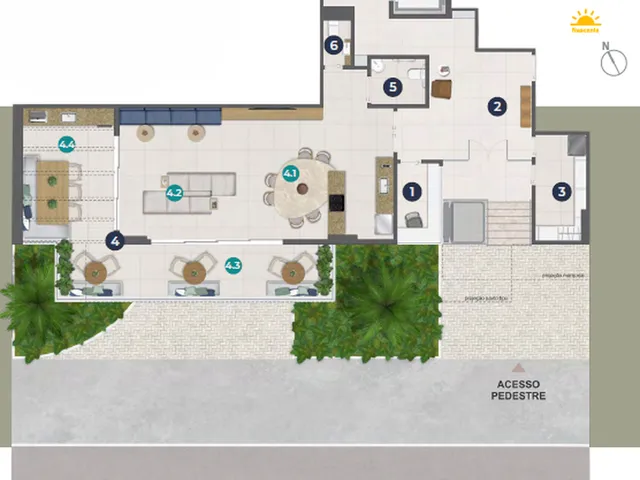 Imagem 3: Upside Charitas Apartamento com 3 dormitórios