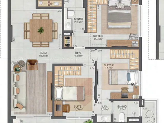 Imagem 8: Upside Charitas Apartamento com 3 dormitórios