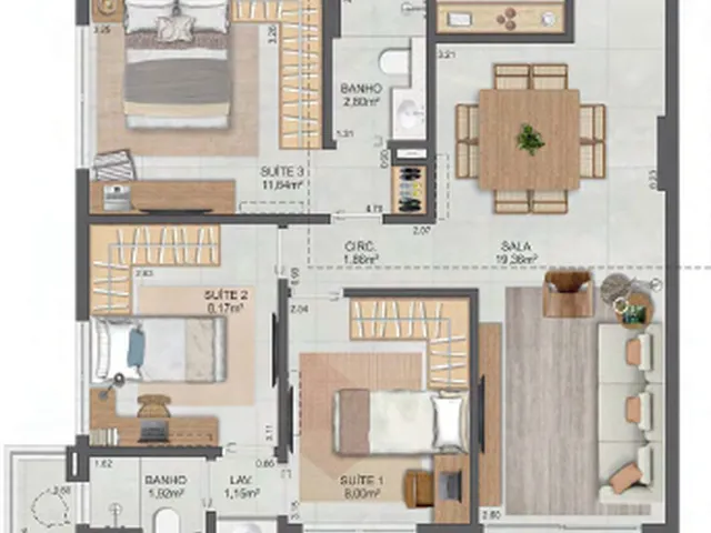 Imagem 9: Upside Charitas Apartamento com 3 dormitórios