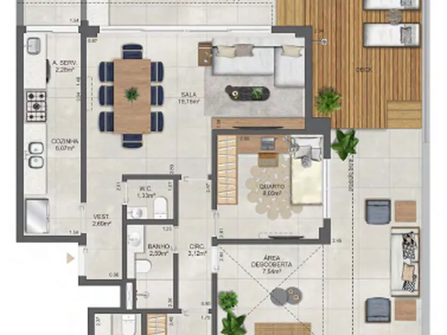 Imagem 10: Upside Charitas Apartamento com 3 dormitórios