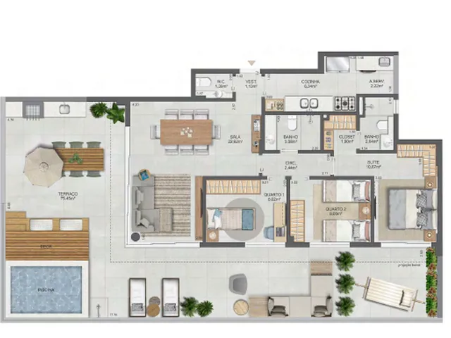 Imagem 11: Upside Charitas Apartamento com 3 dormitórios