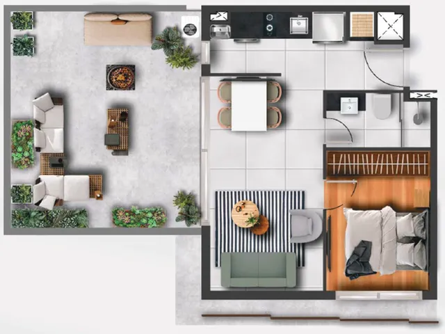 Imagem 3: Flow Apartamento com 1 dormitório