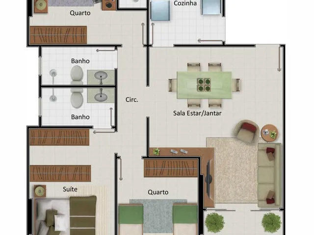 Imagem 4: Costa Europa Apartamento com 3 dormitórios
