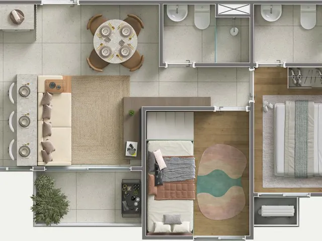 Imagem 9: Pátio Horí Apartamento com 2 dormitórios