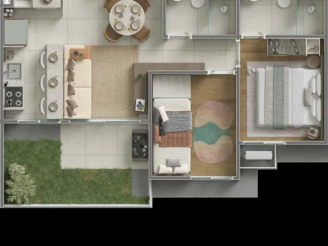 Imagem 10: Pátio Horí Apartamento com 2 dormitórios