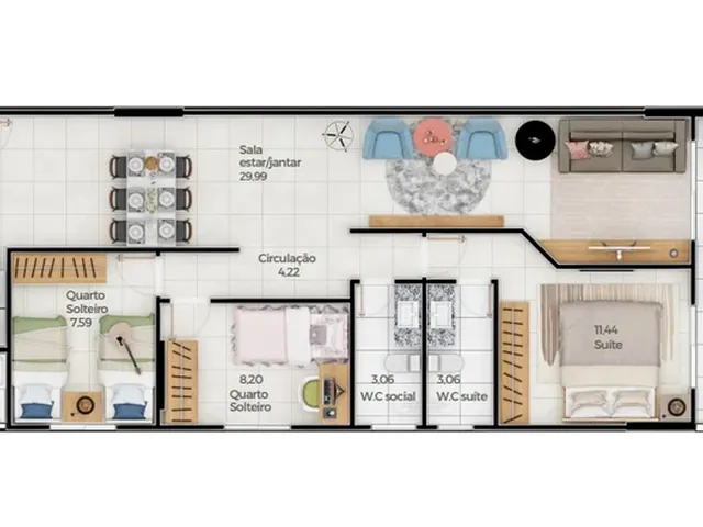 Imagem 5: Monte Carlo Apartamento com 3 dormitórios