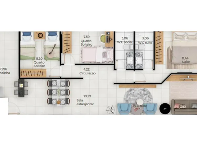 Imagem 6: Monte Carlo Apartamento com 3 dormitórios