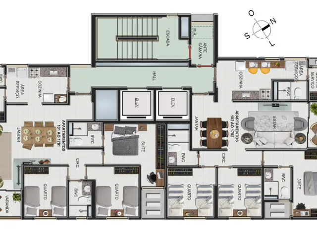 Imagem 2: Glória Luz Apartamento com 3 dormitórios