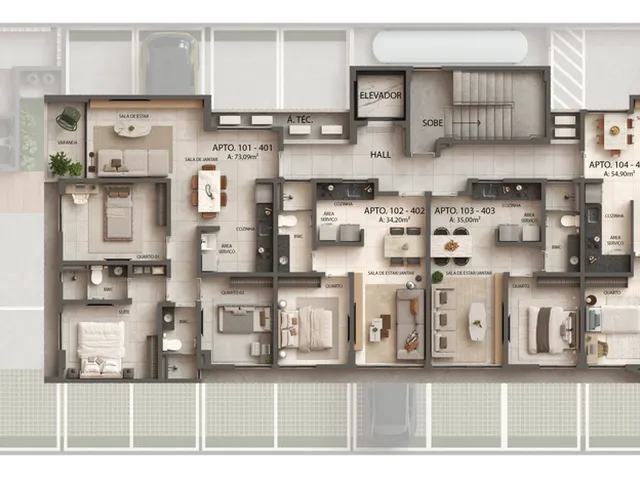 Imagem 2: Samoa Apartamento com 2 dormitórios