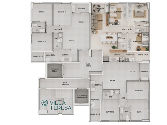 Imagem 2: Villa Teresa Apartamento com 3 dormitórios