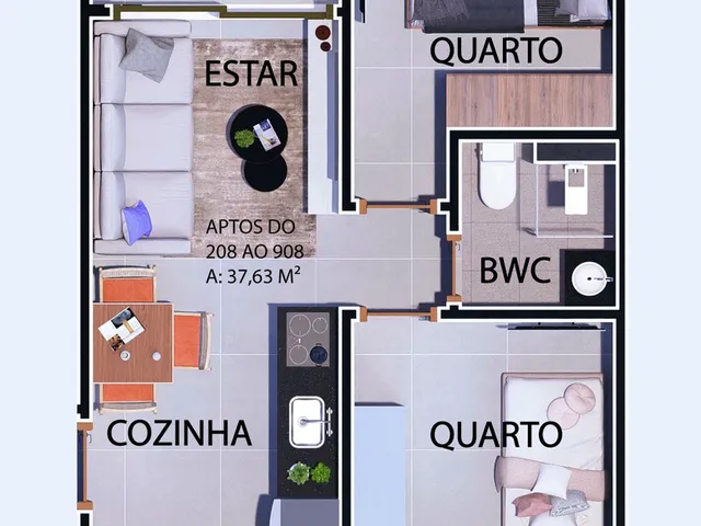 Imagem 11: Ária Boa Vista Apartamento com 2 dormitórios
