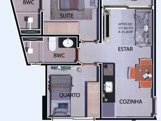 Imagem 13: Ária Boa Vista Apartamento com 2 dormitórios