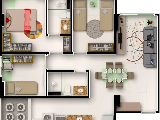 Imagem 5: Luar do Parque Apartamento com 2 dormitórios