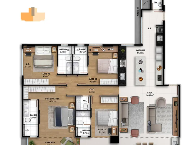 Imagem 3: Balcony Residences