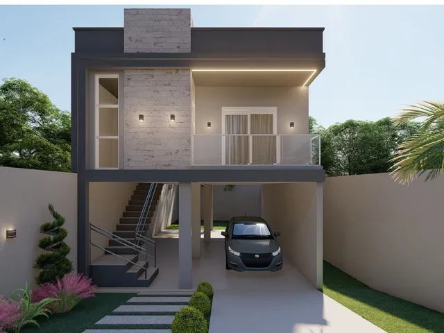 Imagem: Casa Sob Pilotis no Loteamento Gran Villagio