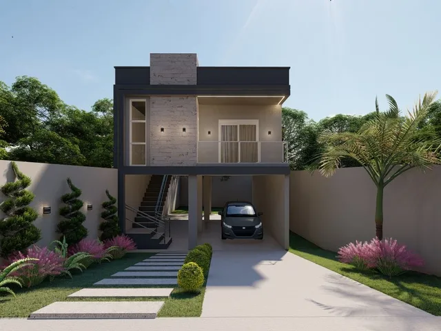 Imagem 5: Casa Sob Pilotis no Loteamento Gran Villagio - Casa Sob Pilotis no Loteamento Gran Villagio