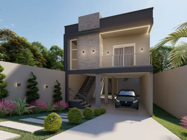 Imagem 3: Casa Sob Pilotis no Loteamento Gran Villagio - Casa Sob Pilotis no Loteamento Gran Villagio