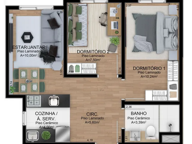 Imagem 16: Viena - Viena Apartamento com 2 dormitórios