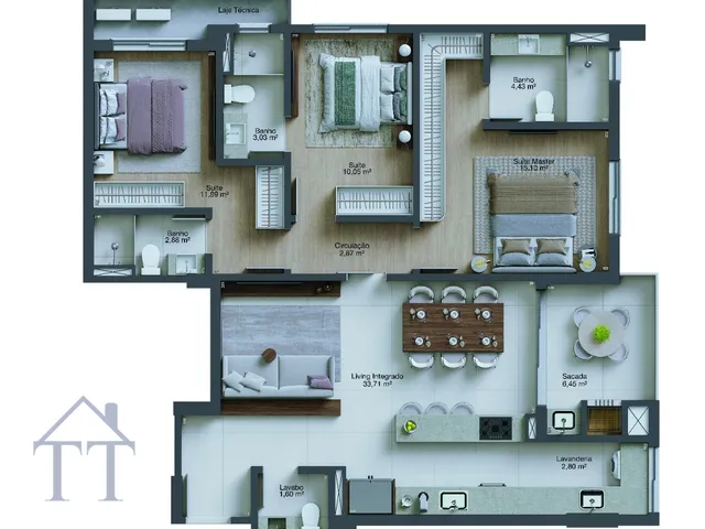 Imagem 7: Apartamento em Construção para Dezembro de 2030