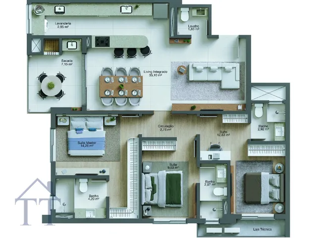 Imagem 12: Apartamento em Construção para Dezembro de 2030
