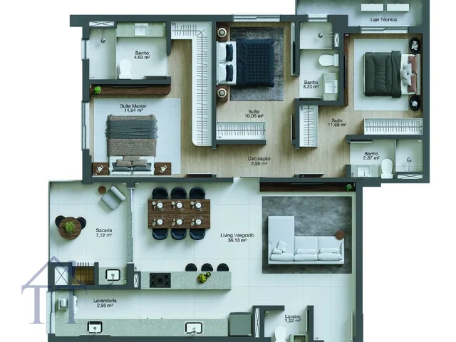 Imagem 10: Apartamento em Construção para Dezembro de 2030