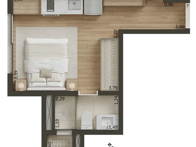 Imagem 2: Arte Paulista Apartamento com 1 dormitório