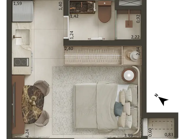 Imagem 7: Arte Paulista Apartamento com 1 dormitório