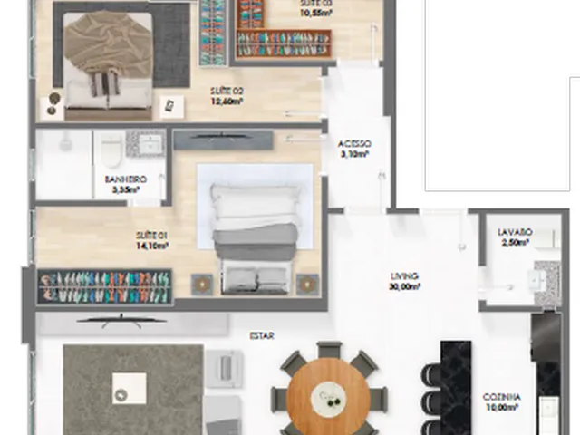 Imagem 8: Le Jardins Apartamento com 3 dormitórios